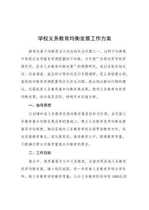 学校义务教育优质均衡发展专项工作方案.docx