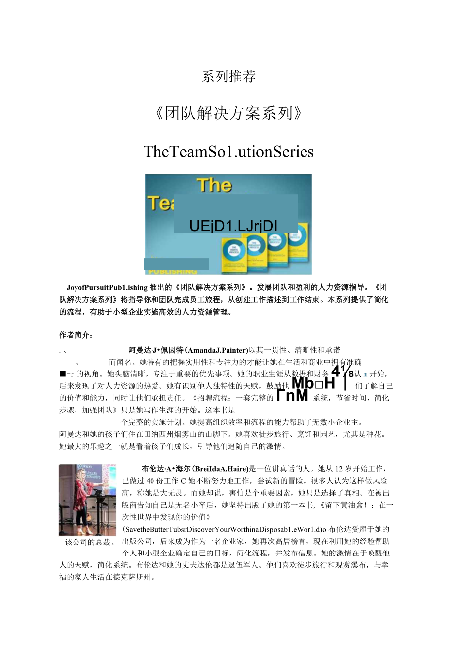 系列推荐《团队解决方案系列》TheTeamSolutionSeries.docx_第1页