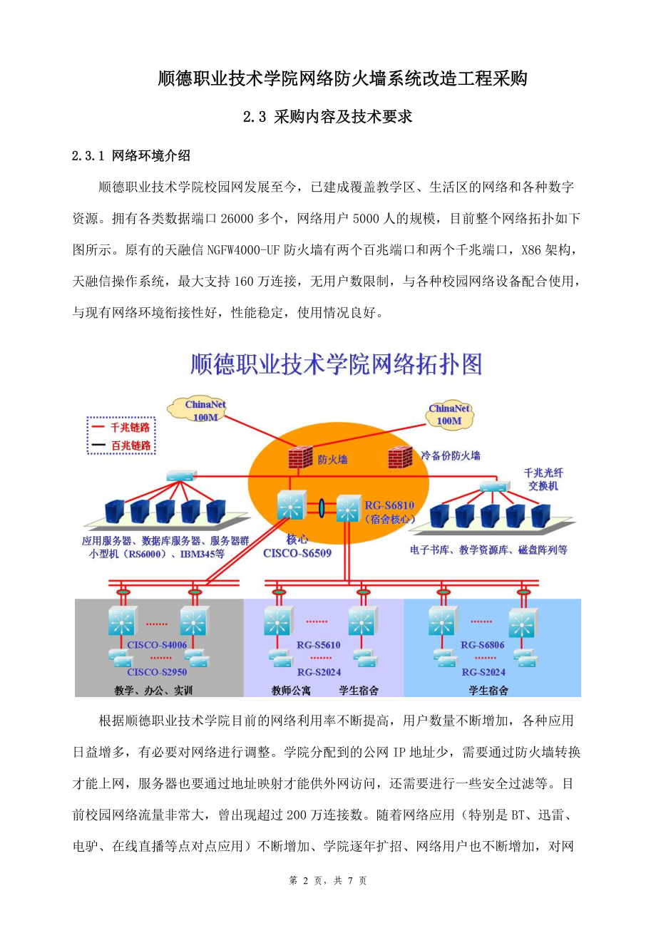 顺德职业技术学院网络防火墙系统改造工程采购.docx_第1页