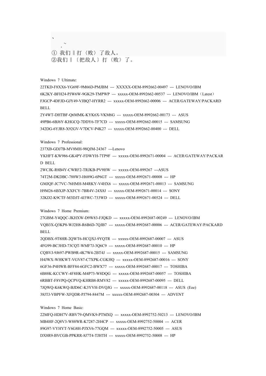 askw%six品牌最新的windows 7 oem slp key WIN7神KEY 无需破解即可.docx_第1页