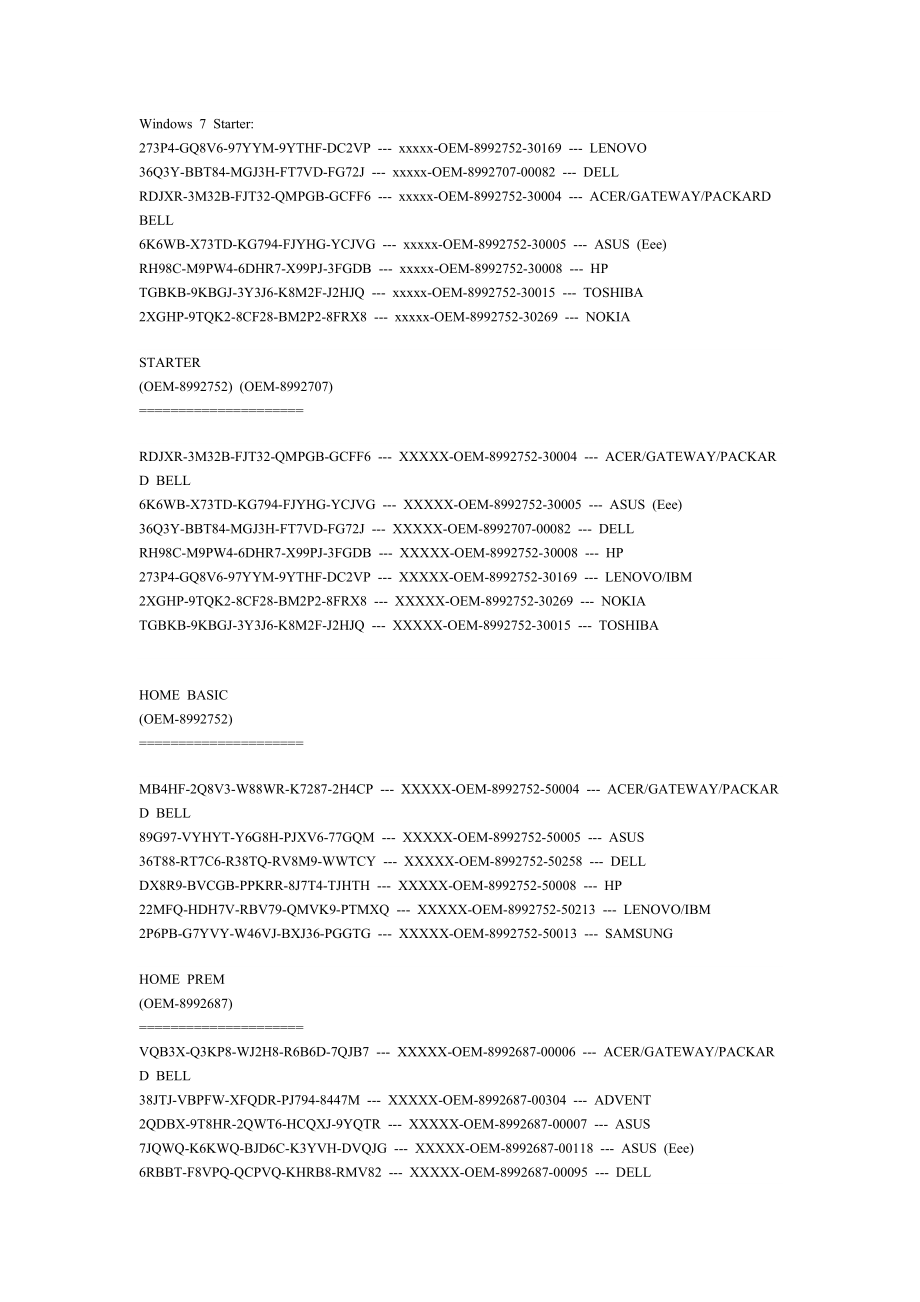 askw%six品牌最新的windows 7 oem slp key WIN7神KEY 无需破解即可.docx_第2页