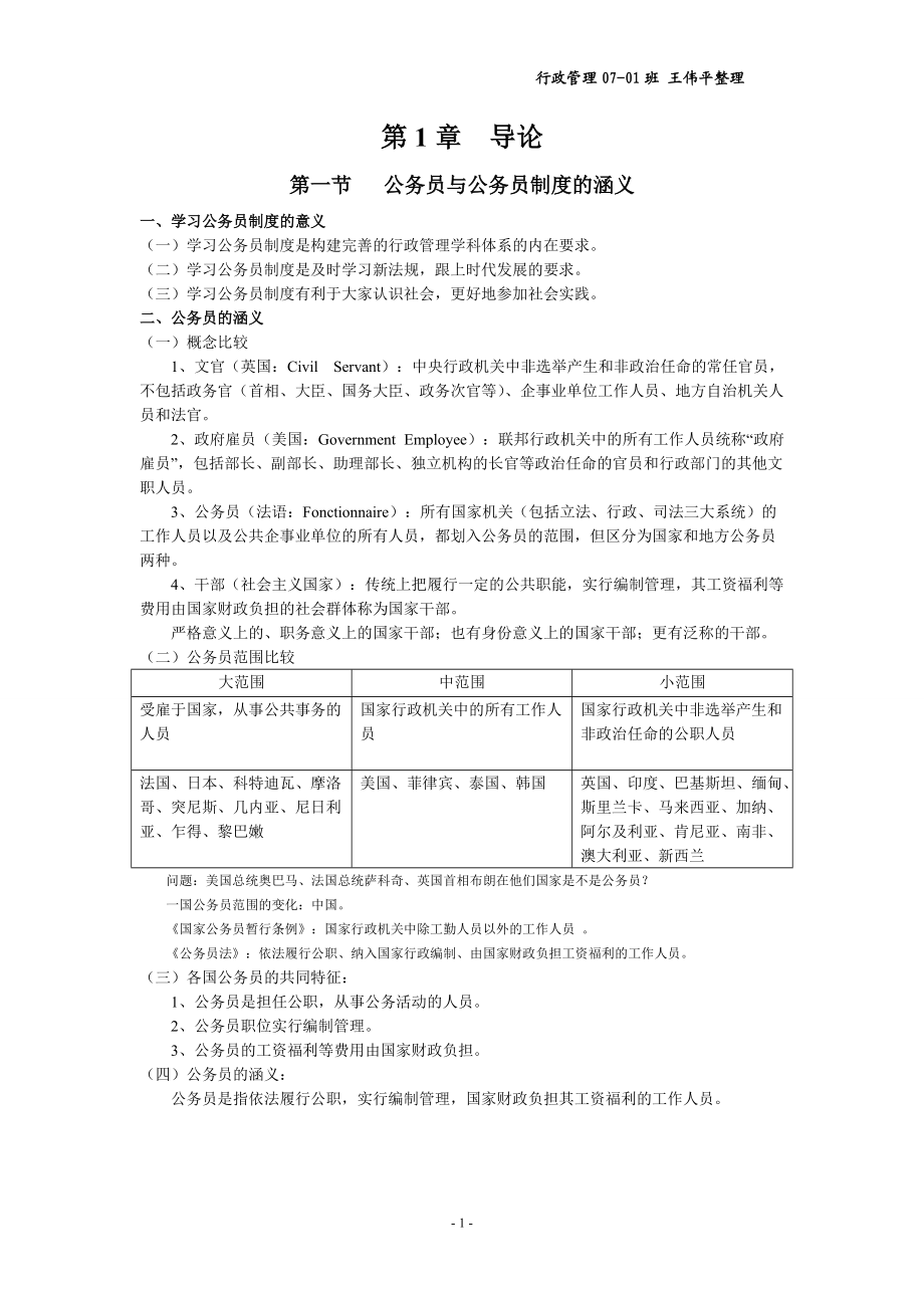 公务员制度资料整理.docx_第1页