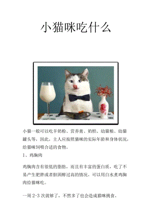 小猫咪吃什么.docx