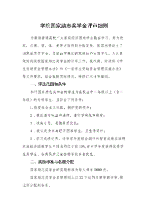 学院国家励志奖学金评审细则.docx