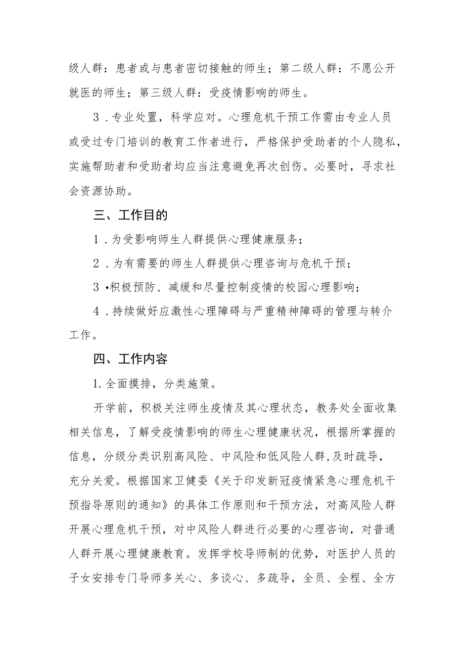 学校防控新冠疫情应急心理干预方案.docx_第2页