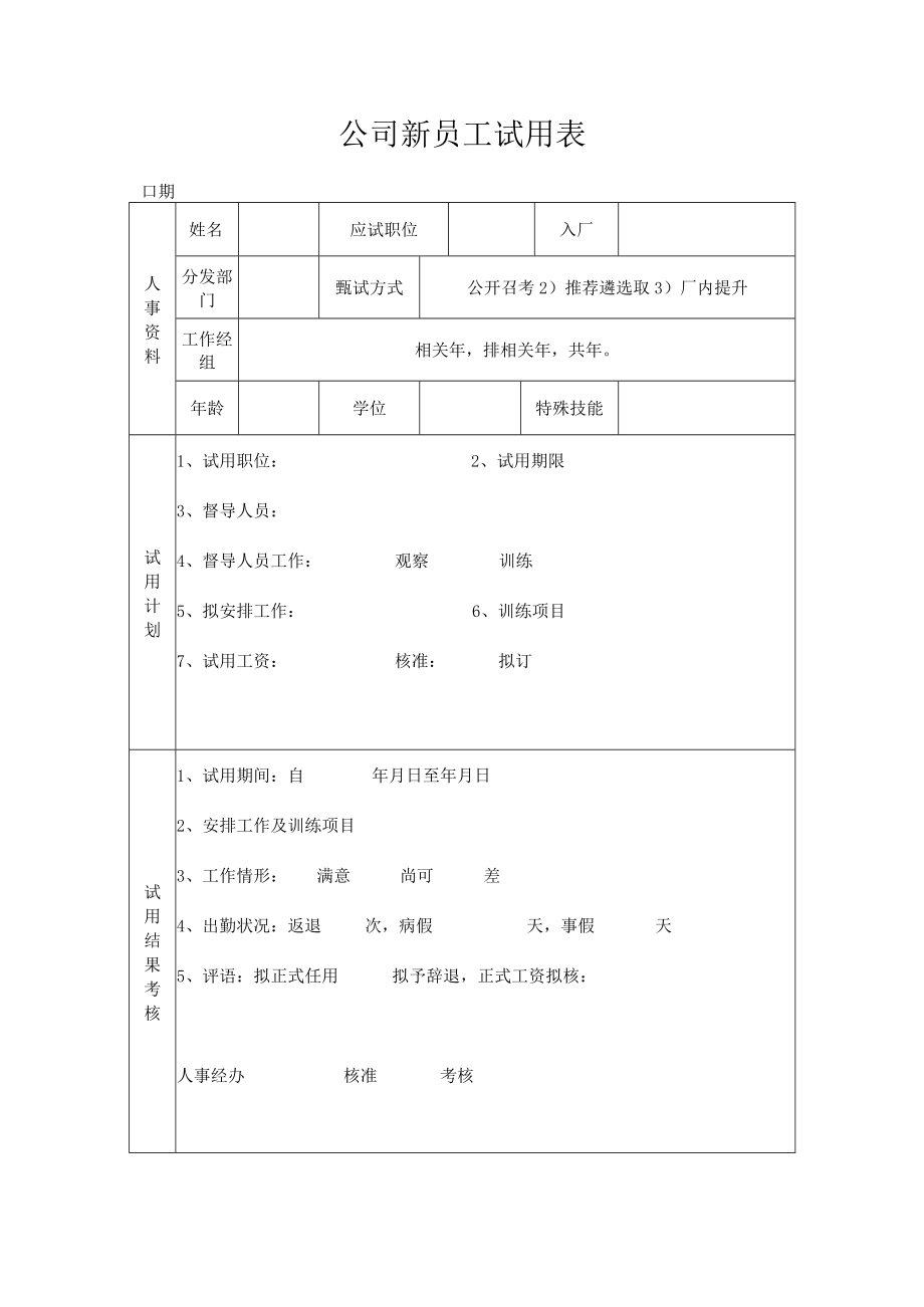 新员工试用表.docx_第1页