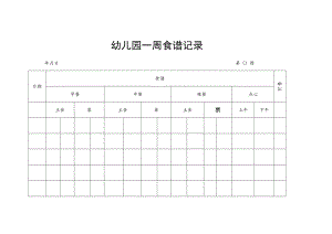 幼儿园一周食谱记录..docx