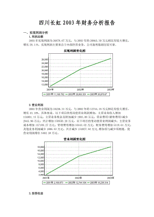 四川长虹公司年度财务分析报告.docx