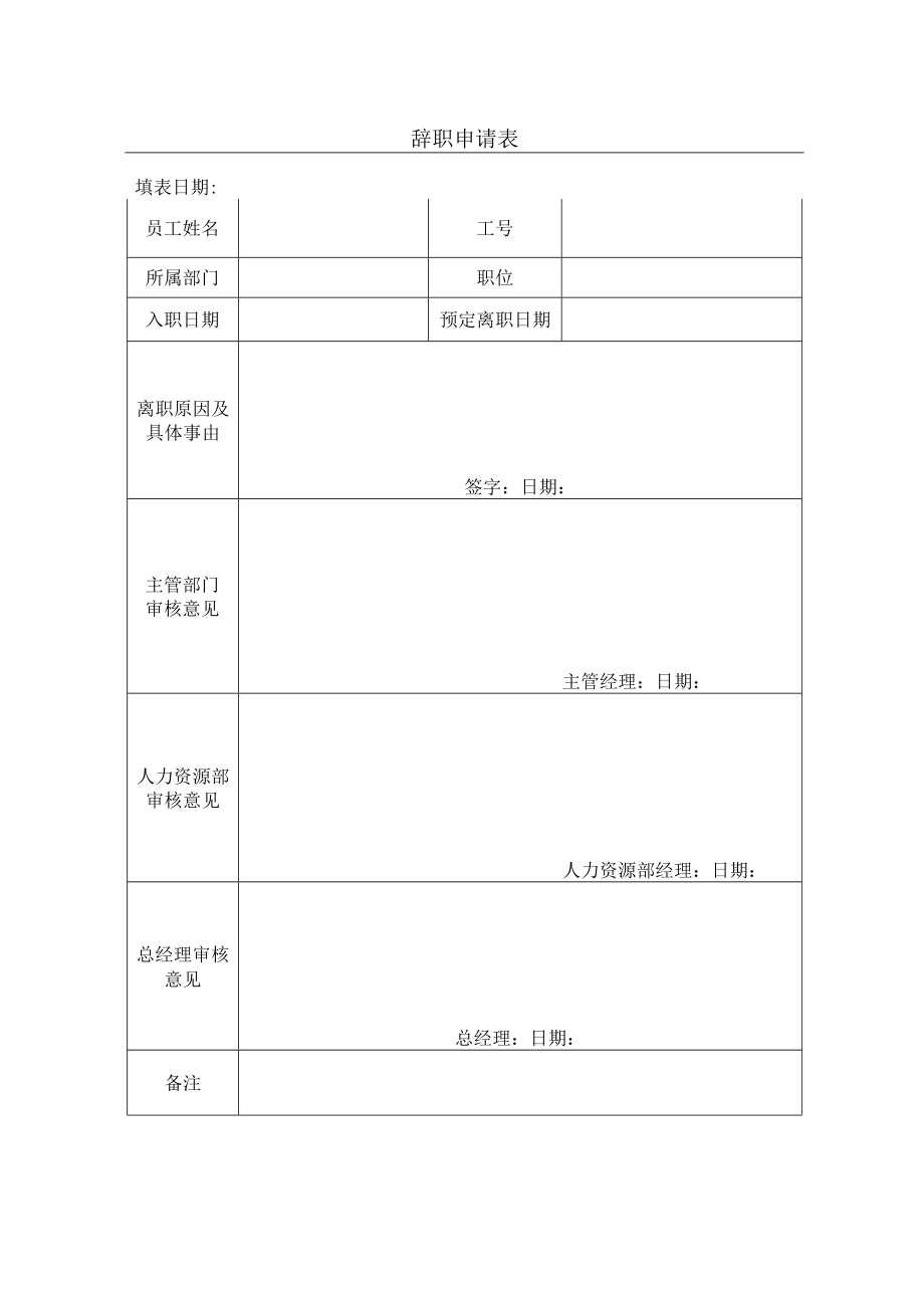 辞职申请表.docx_第1页