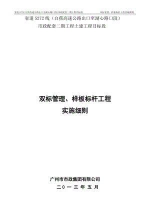 双标管理、样板标杆工程实施细则.docx