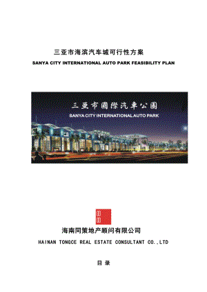 三亚市海滨汽车城可行性方案-12页.docx