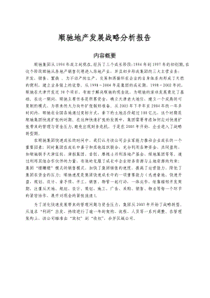 顺驰地产发展战略分析报告.docx