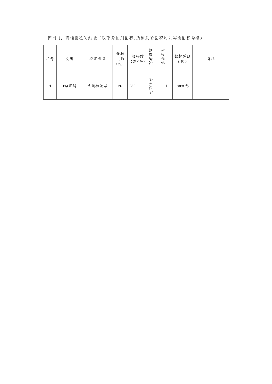 某科创城春来集贸市场11号商铺招商公告.docx_第3页