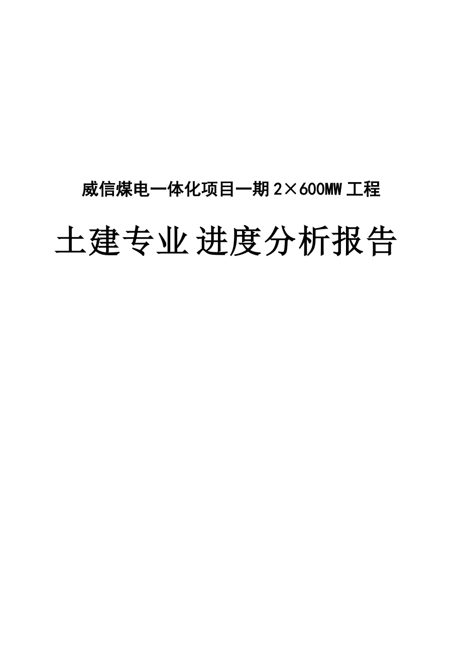 土建工程专业进度分析报告.docx_第1页