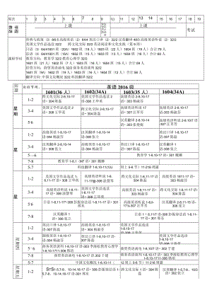 武昌首义学院外国语学院2018～2019学年度第二学期课表.docx