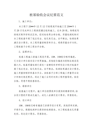 桩基验收会议纪要范文.docx