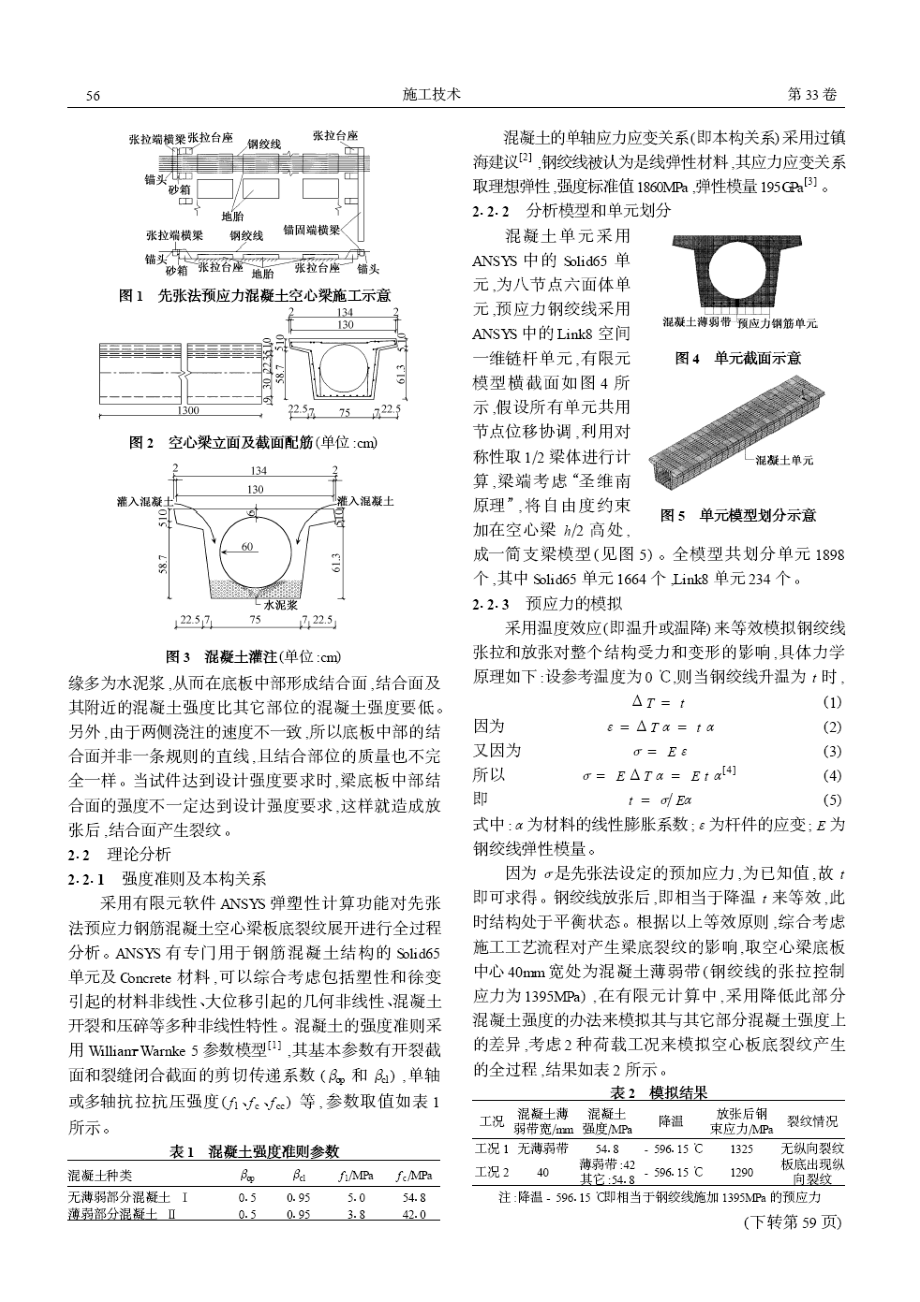 先张法预应力空心梁底板纵向裂纹分析与防治(摘录自《施工技术》04年7期第55-56、59.docx_第2页