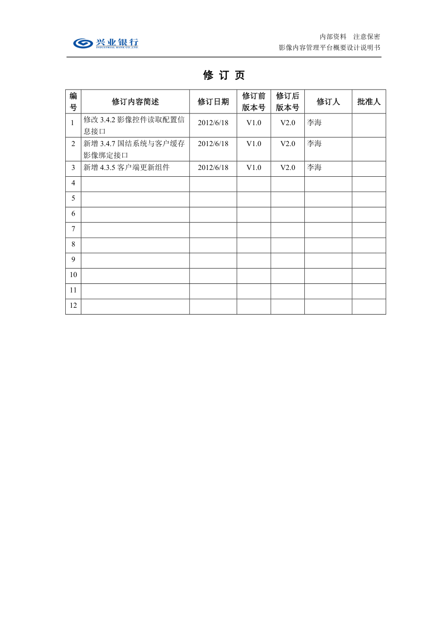 兴业银行影像内容管理平台概要设计06V20.docx_第2页