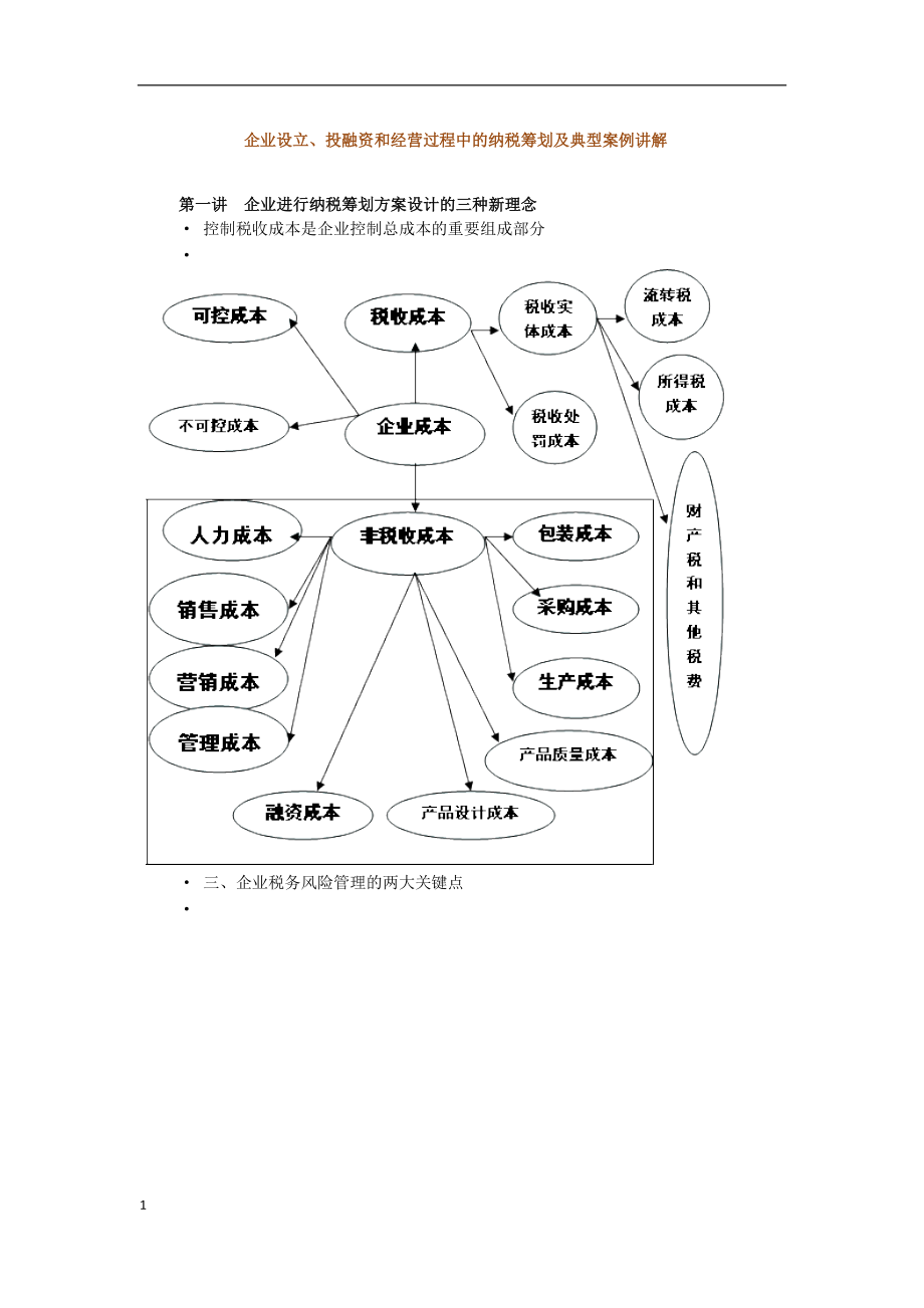 企业设立、投融资和经营过程中的纳税筹划及典型案例讲解.docx_第1页