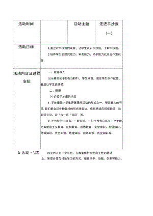 拓展性课程 创意手抄报 一学期教学设计(12课时).docx