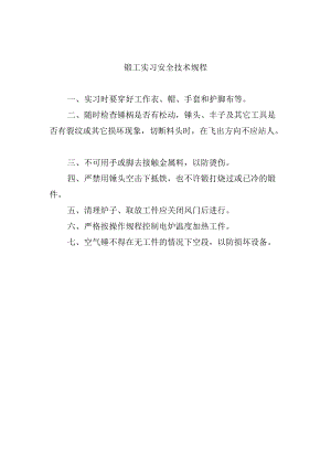 锻工实习安全技术规程.docx