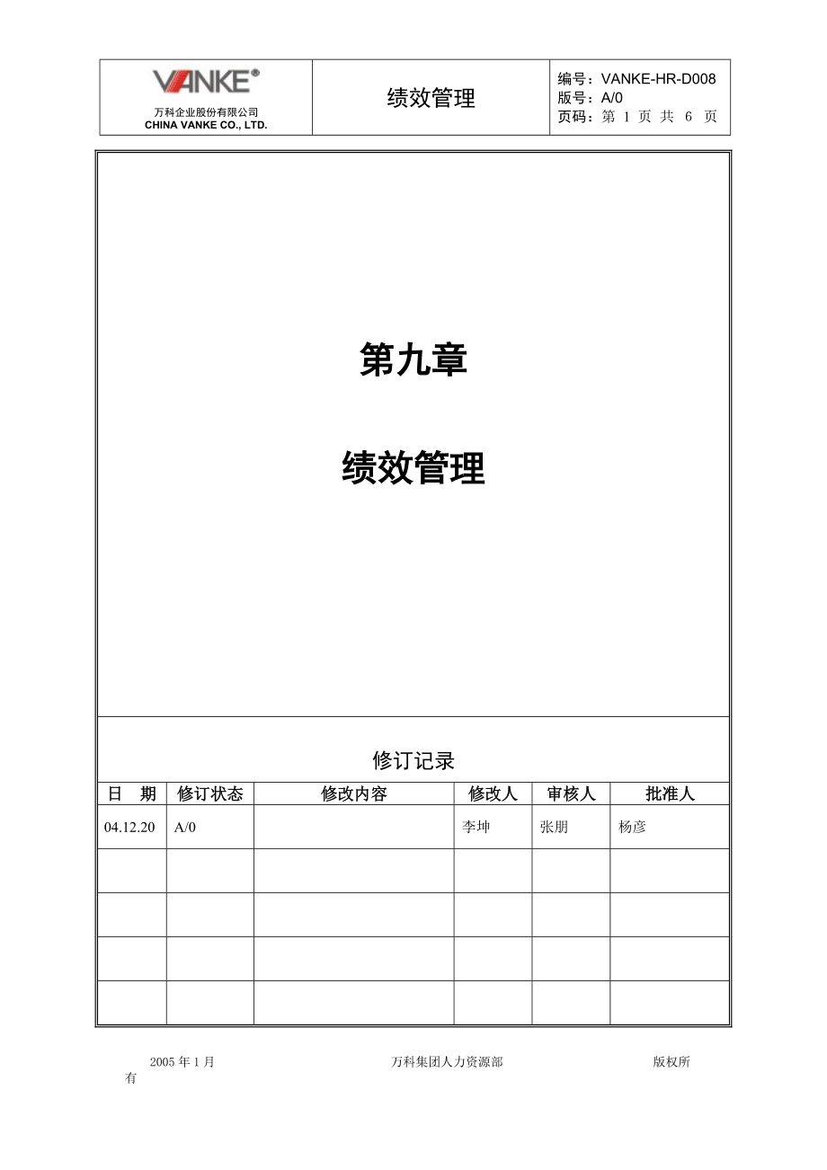 万科集团绩效管理手册.docx_第1页