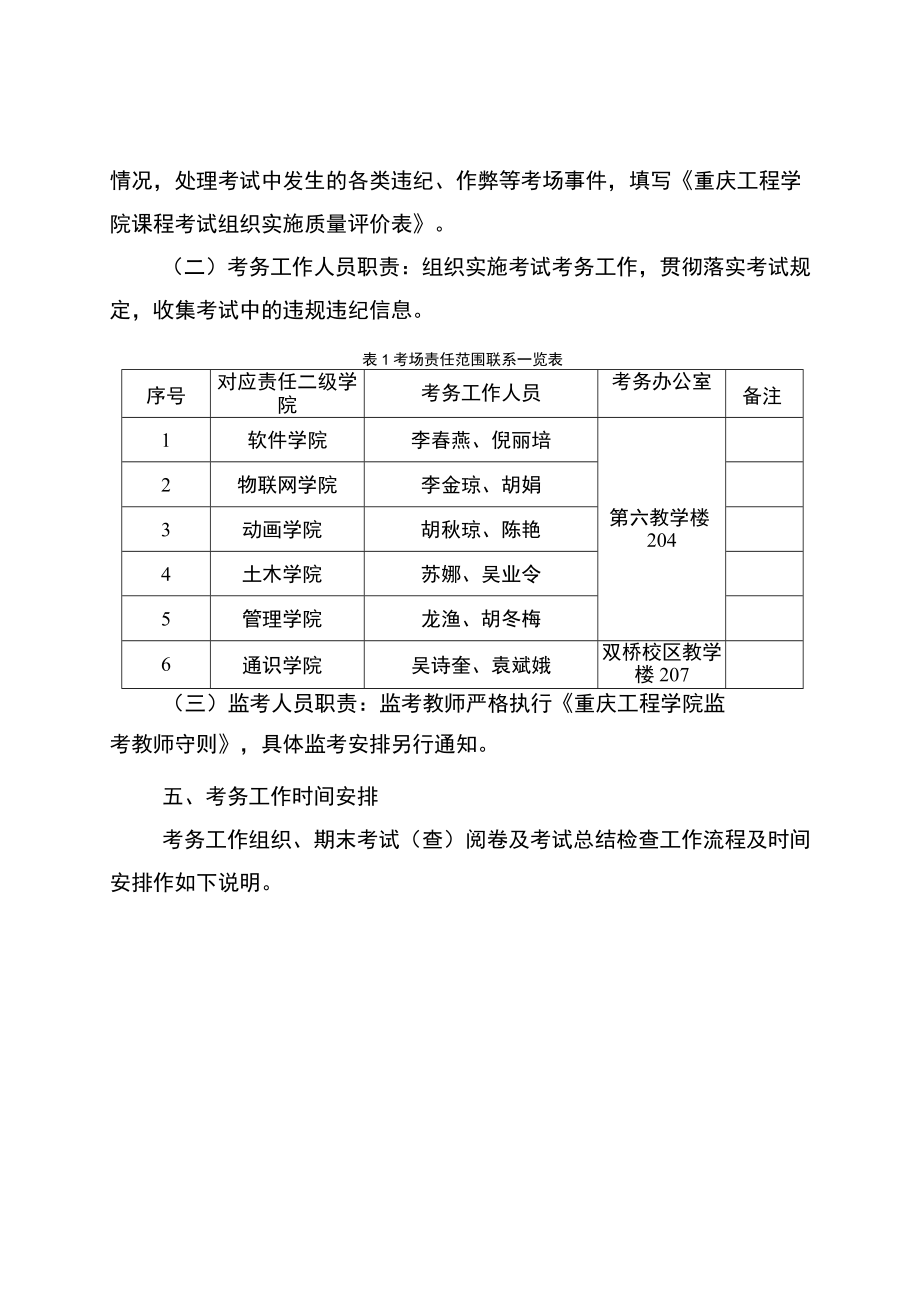 重庆工程学院2017-2018学年度第二学期期末考试查工作实施方案.docx_第3页