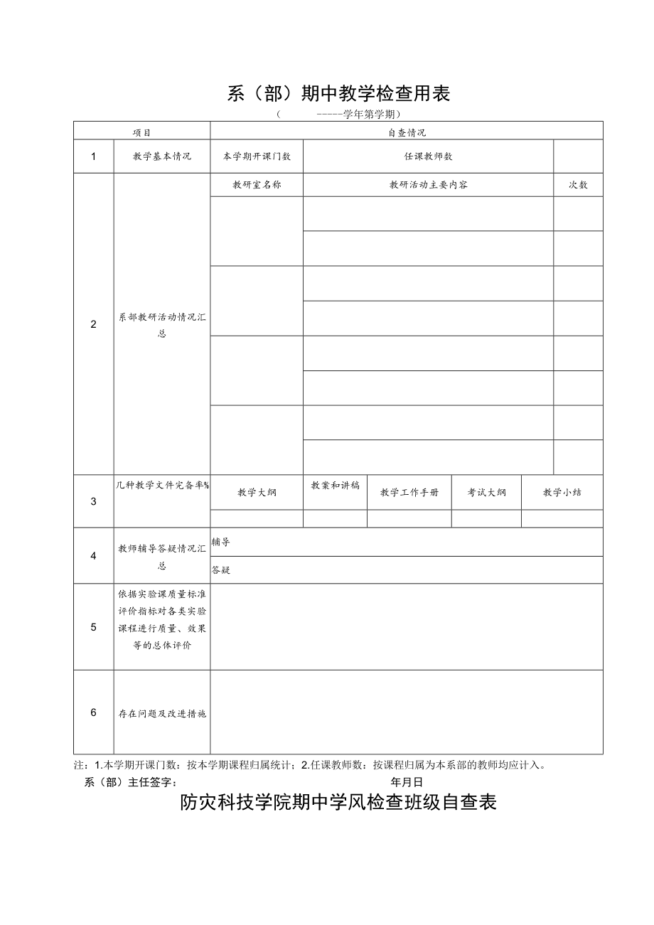 防灾科技学院期中教学检查教师自查表.docx_第2页