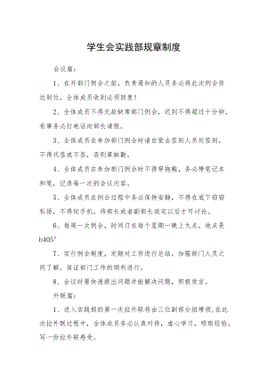 学生会实践部规章制度.docx