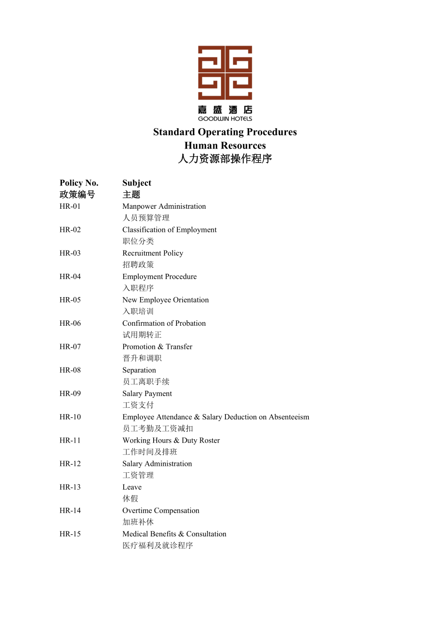 嘉盛酒店SOP体系人力资源管理制度和程序.docx_第2页