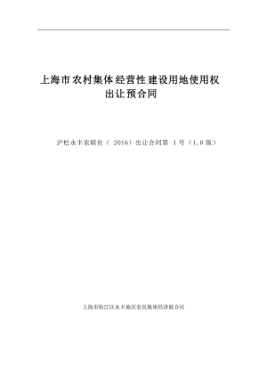 上海市农村集体经营性建设用地使用权(DOC40页).doc