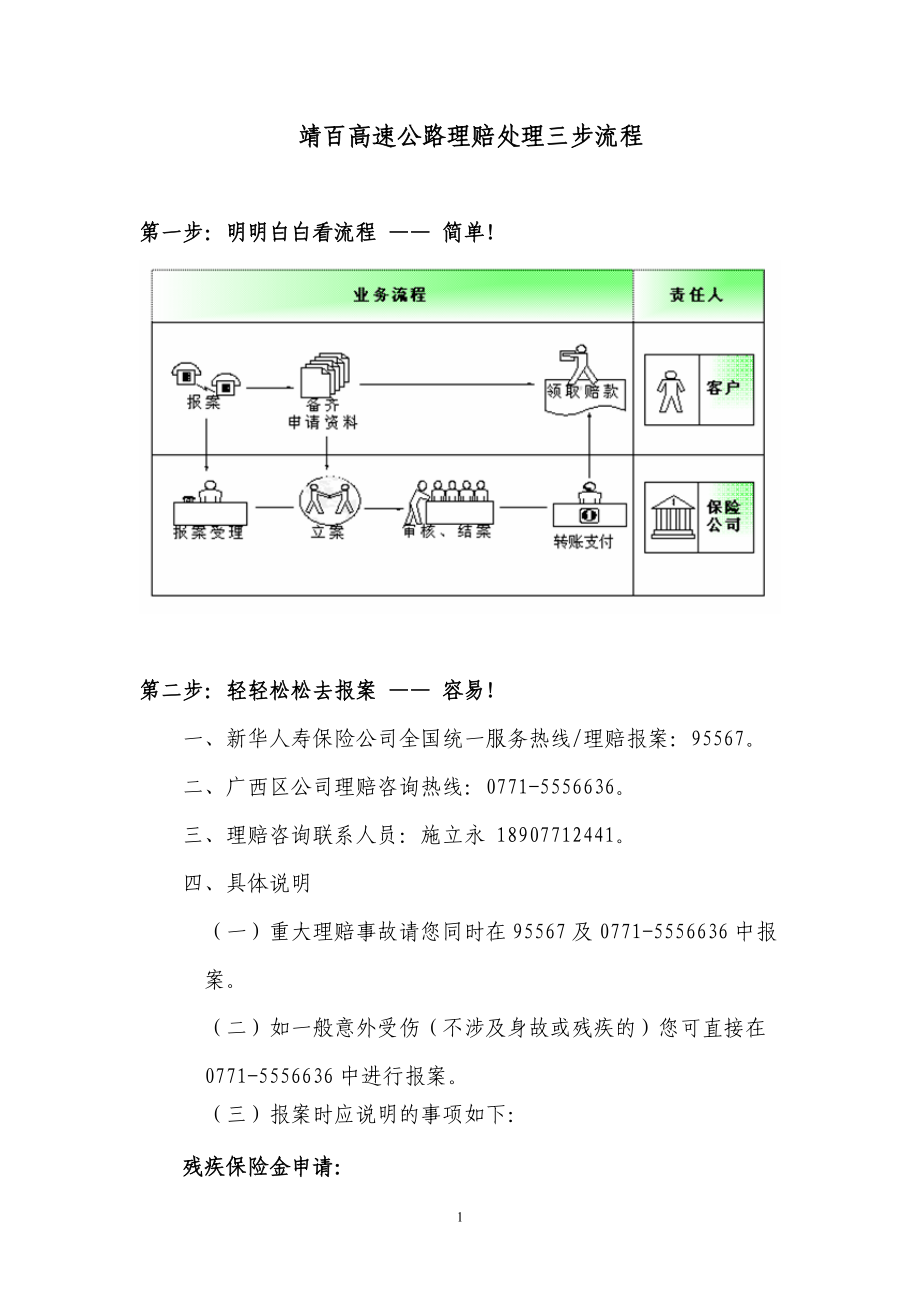 百靖高速公路理赔处理流程1.docx_第1页