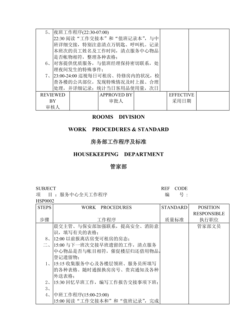 某四星级酒店客房管理制度及工作流程1.docx_第3页