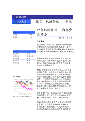 航空、机场行业06年策略报告.docx