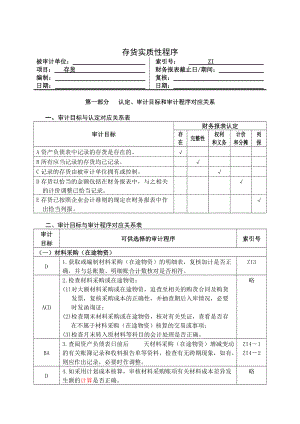 审计目标、审计程序与盘点管理.docx