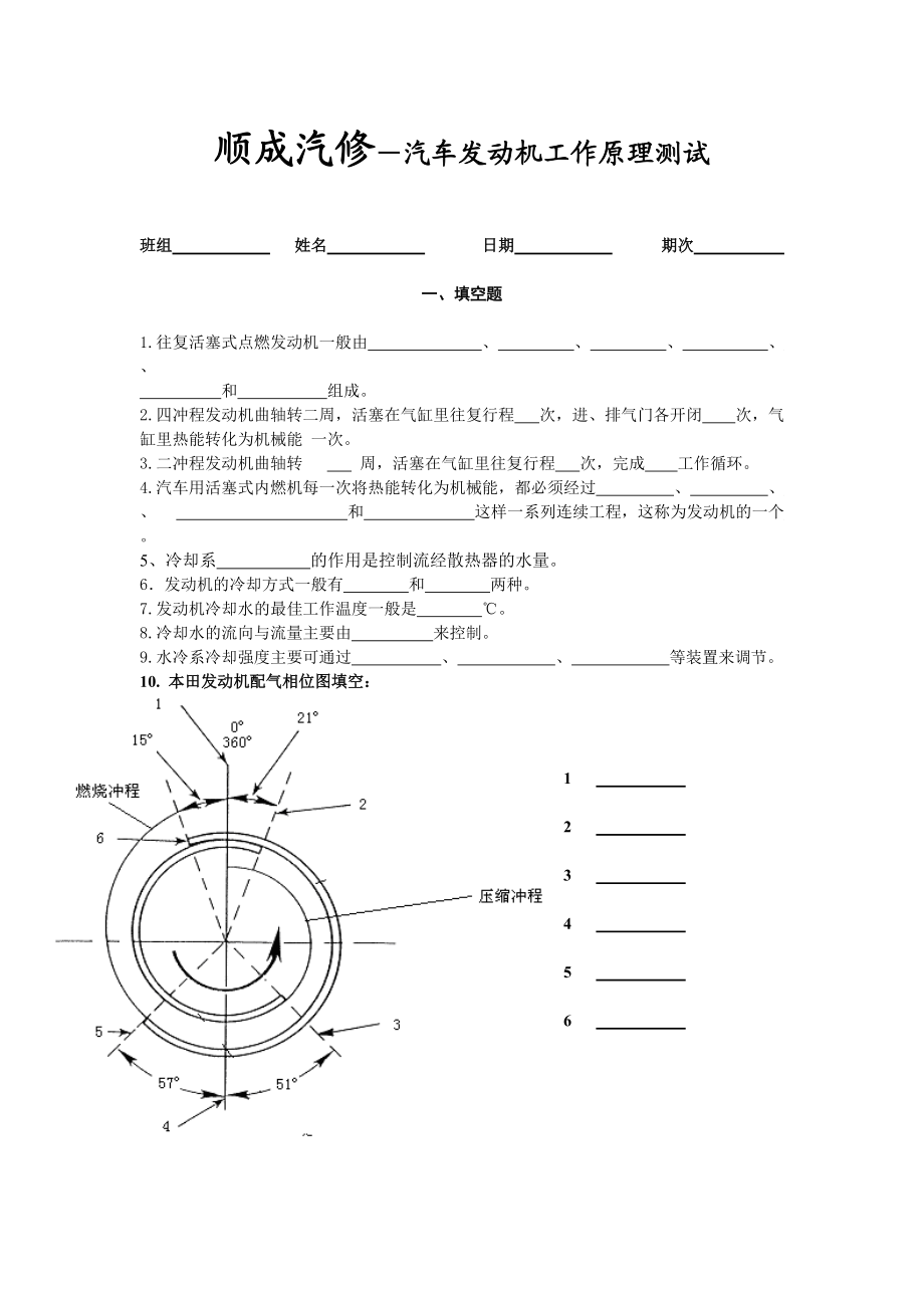 汽车发动机工作原理测试.docx_第1页