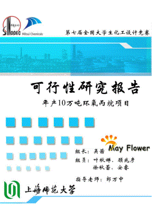 年产10万吨环氧丙烷可行性研究报告-Mayflower.docx