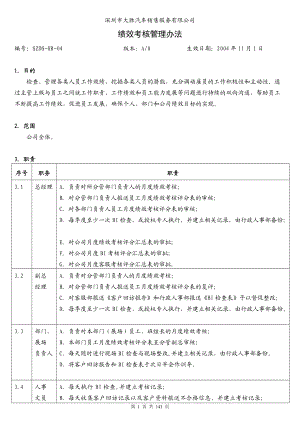 绩效考核管理办法(草案4).docx