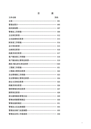 物业管理管理处工作全套手册.docx