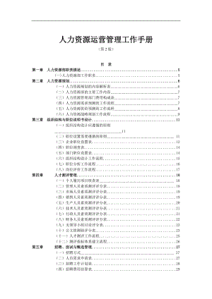 怎样写IT集团企业人力资源运营管理工作手册.docx