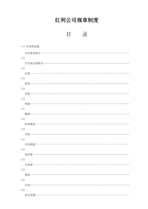 红利公司规章制度.docx