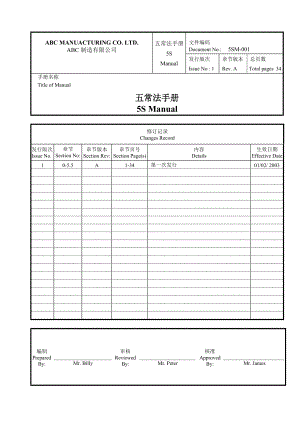 现场管理五常法手册.docx