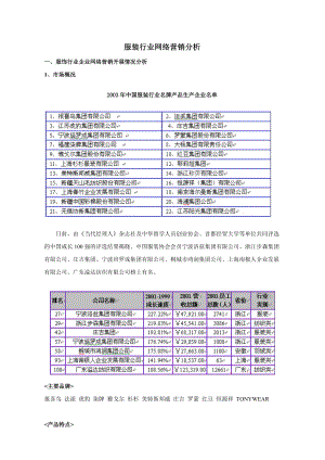 服装行业网络营销分析.docx