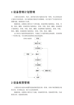 机电设备管理系统流程(设备管理计划管理、设备租赁管理、设备维修管理.docx