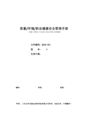 质量环境职业健康安全管理手册(DOCX 39页).docx