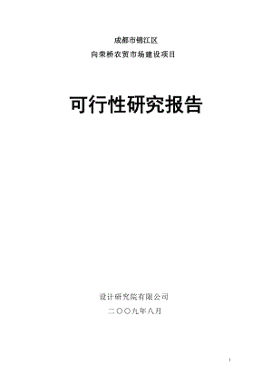 某农贸市场可行性研究报告.docx