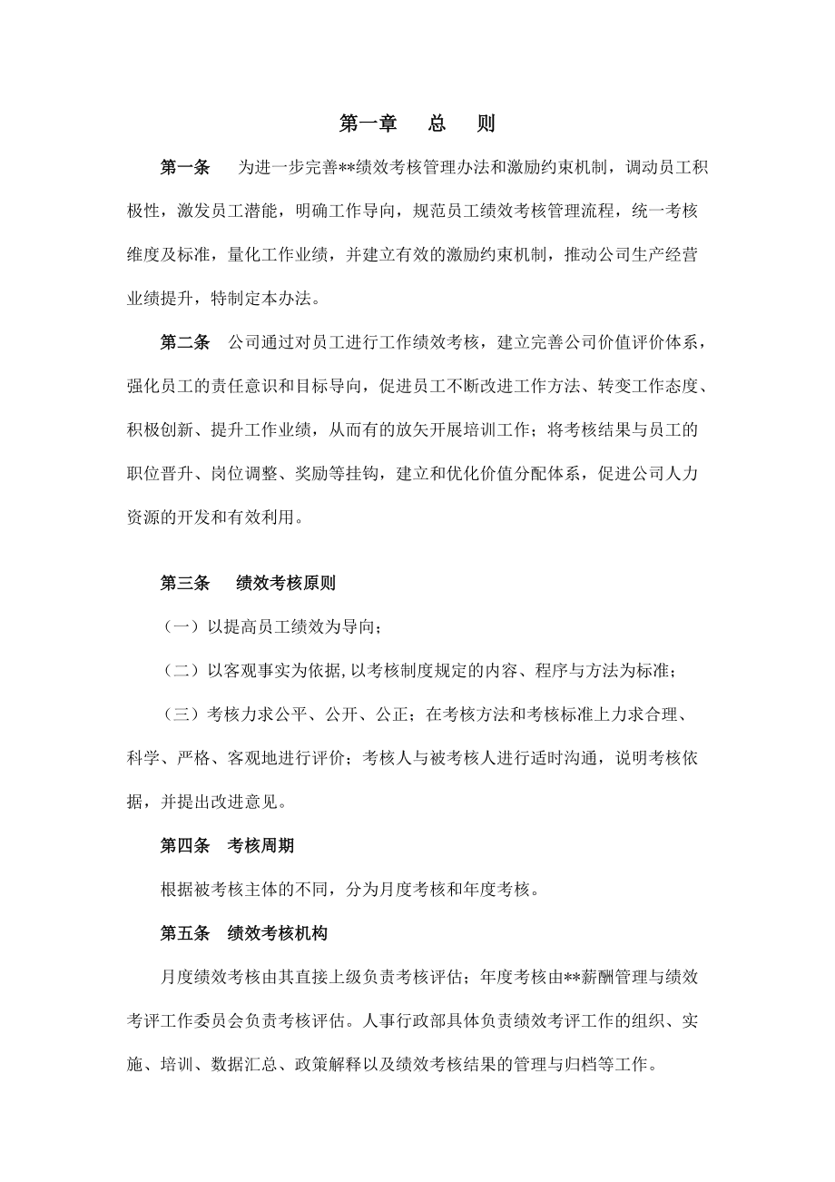 成都某集团股份有限公司制药厂某员工绩效考核管理办法（DOC47页）.docx_第2页