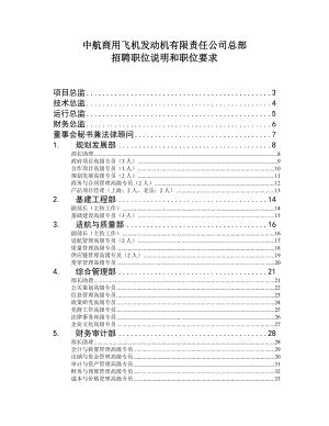 某某公司总部招聘职位说明与职位要求规划.doc