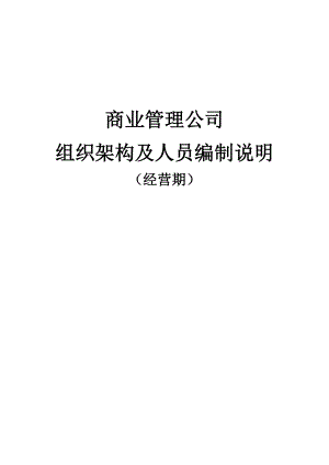 某商业公司组织架构及各岗位说明.docx