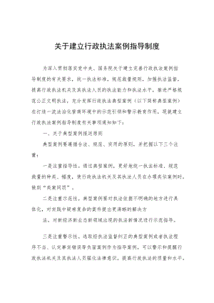 关于建立行政执法案例指导制度.docx